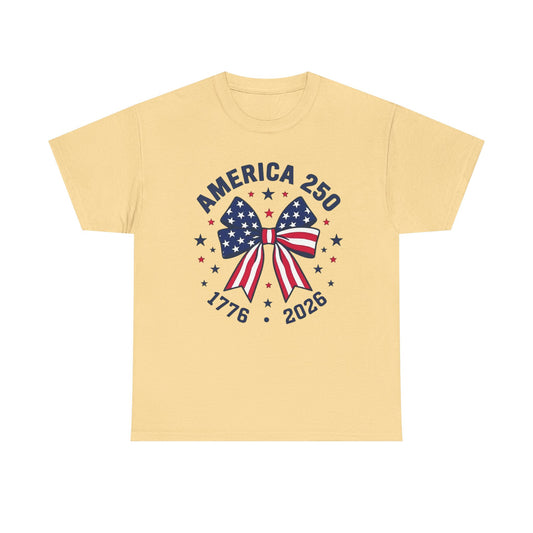America 250 Patriotic Bow T-Shirt | 1776-2026 Independence Tee
