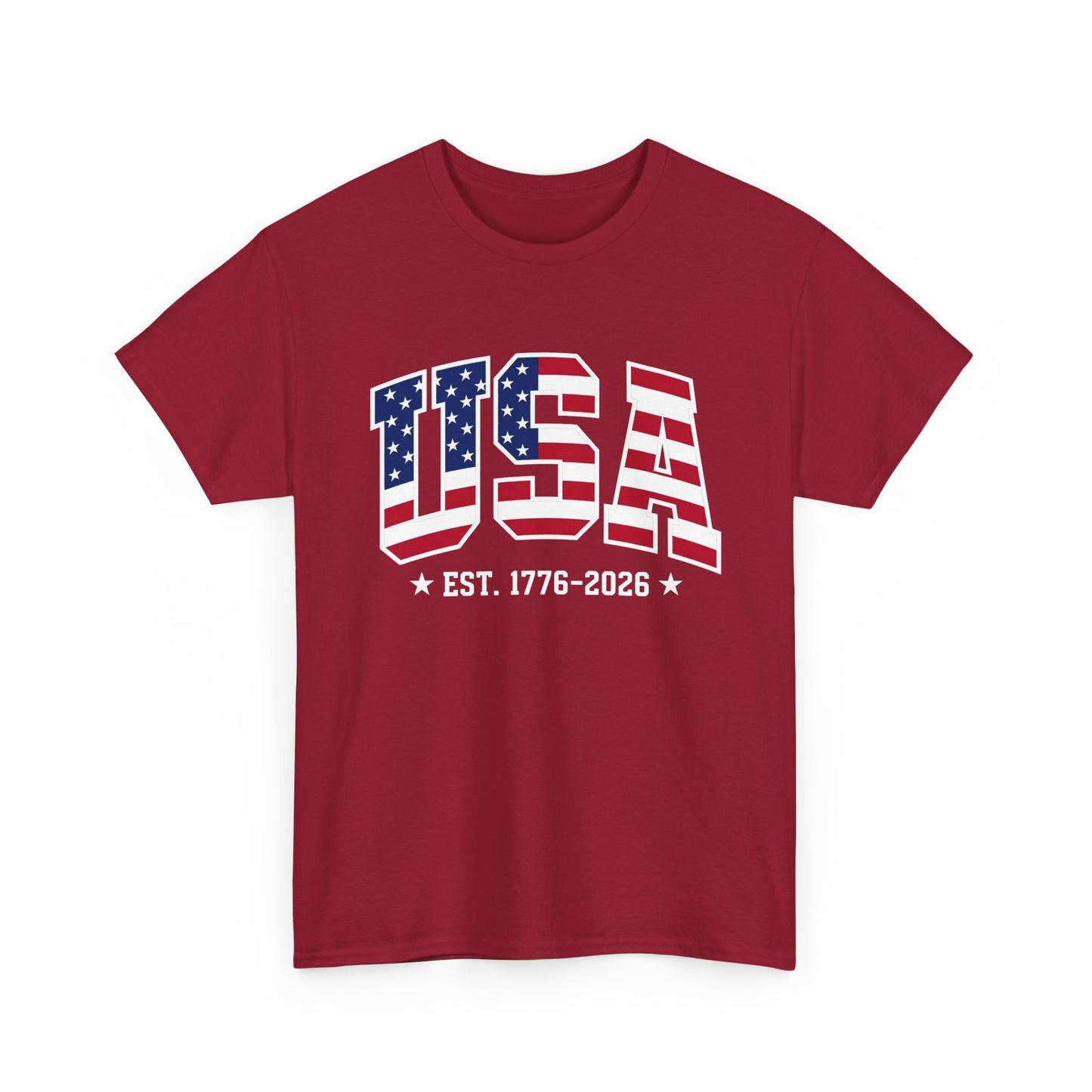 USA Letters T-Shirt | EST. 1776-2026 Patriotic Tee