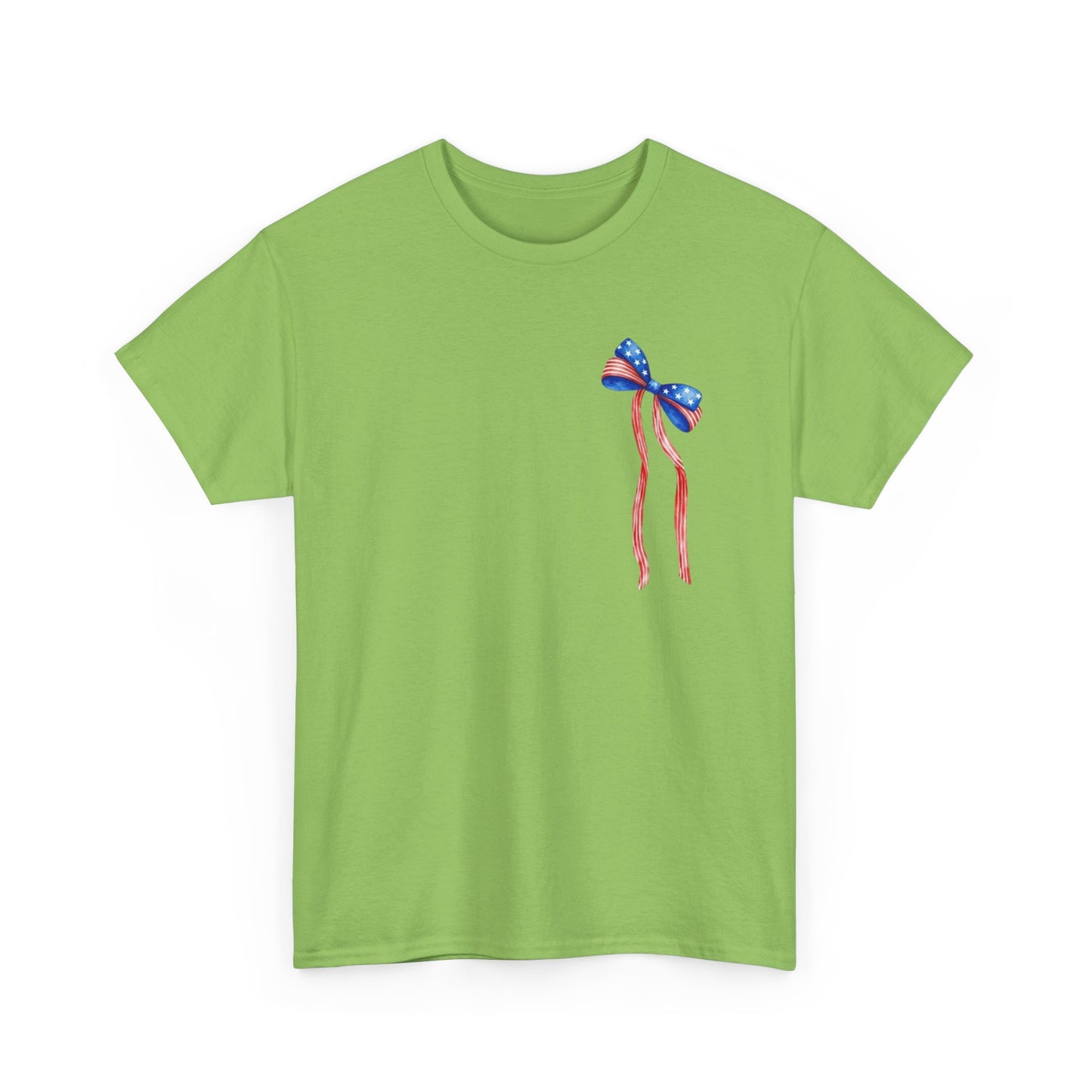 Land of the Free Because of the Brave T-Shirt | Patriotic Ribbon Design
