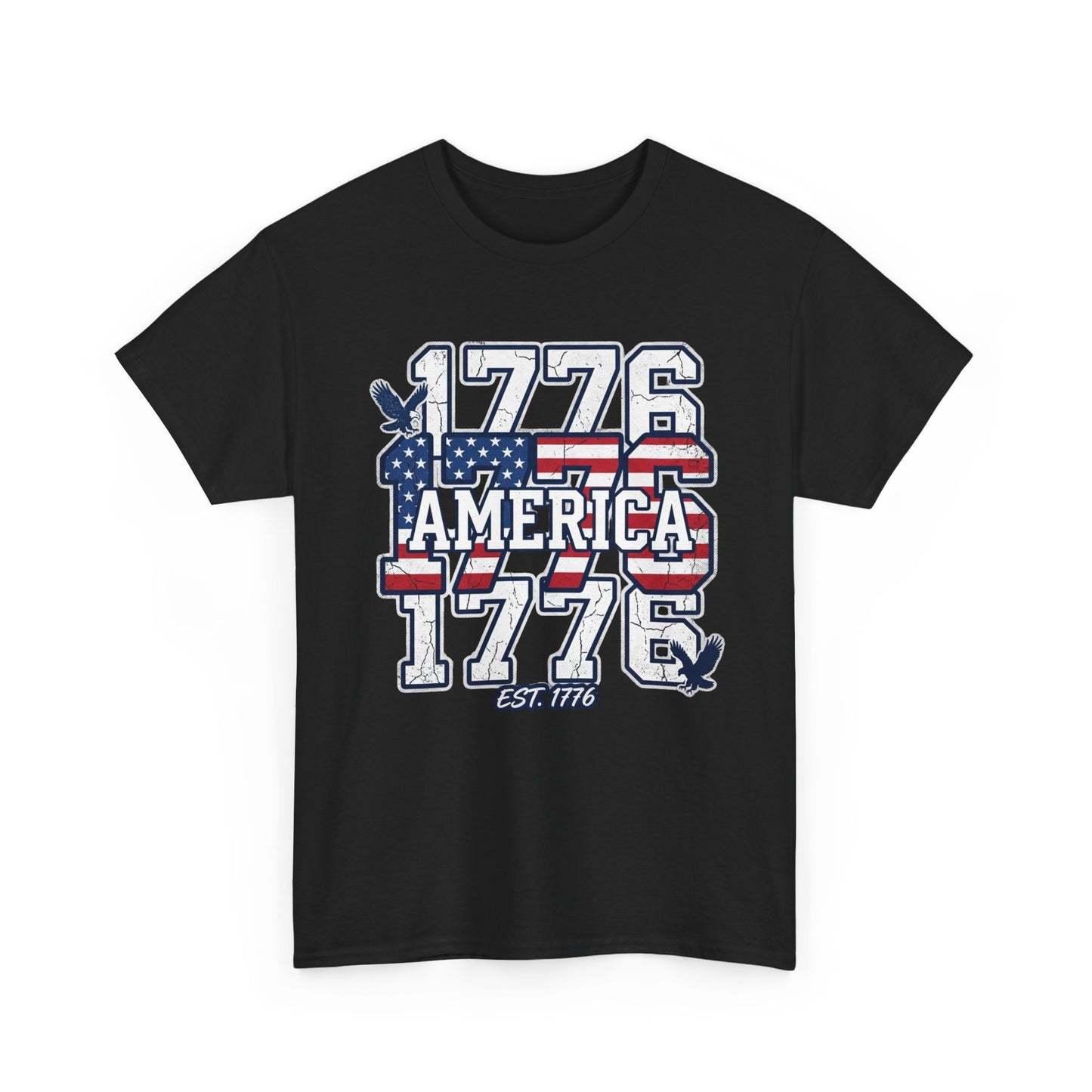 1776 America Vintage Flag Tee | Patriotic Independence Day Shirt