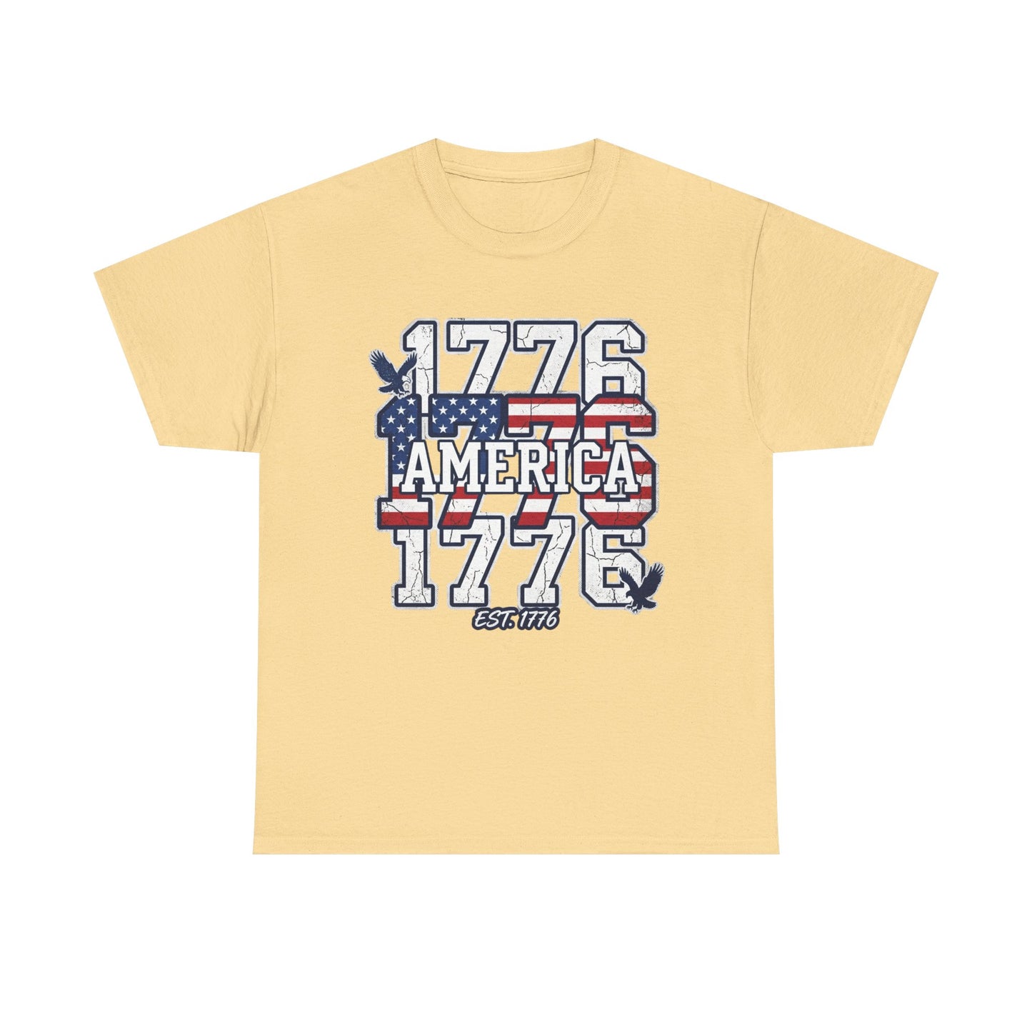 1776 America Vintage Flag Tee | Patriotic Independence Day Shirt