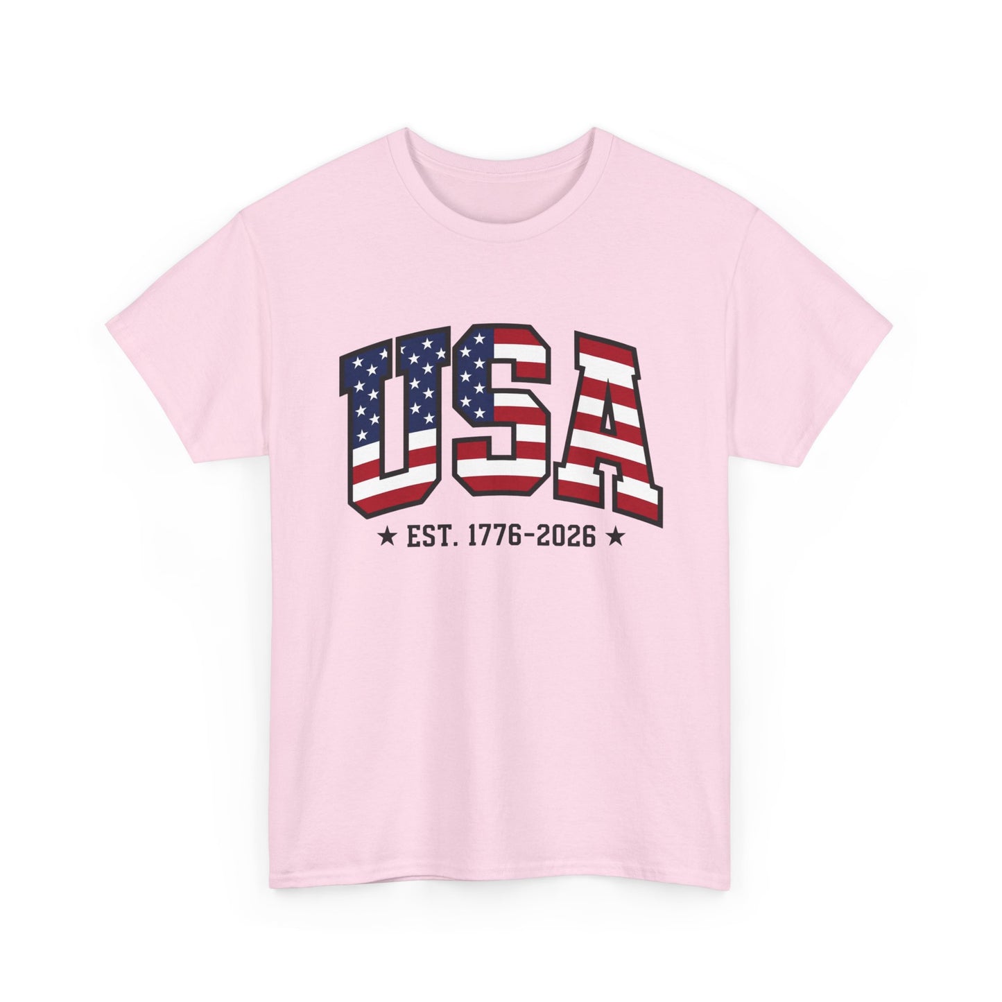 USA Letters T-Shirt | EST. 1776-2026 Patriotic Tee
