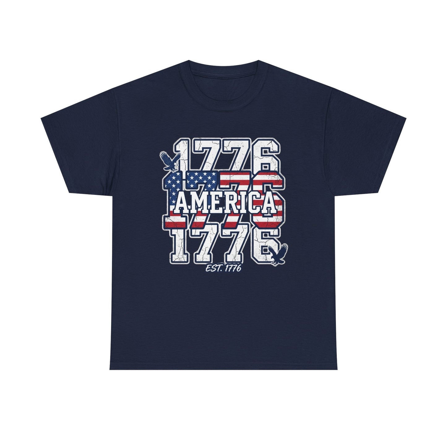 1776 America Vintage Flag Tee | Patriotic Independence Day Shirt