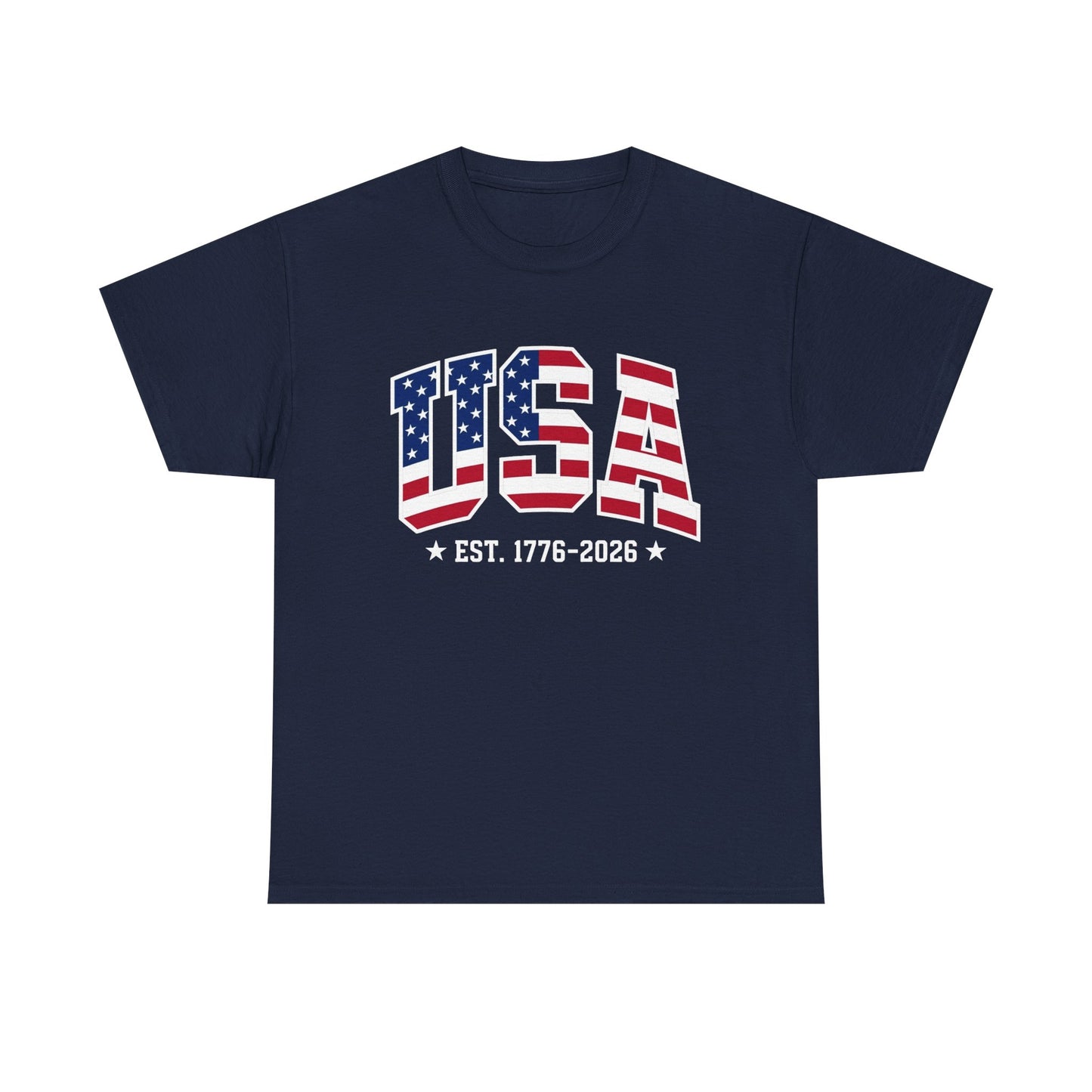 USA Letters T-Shirt | EST. 1776-2026 Patriotic Tee