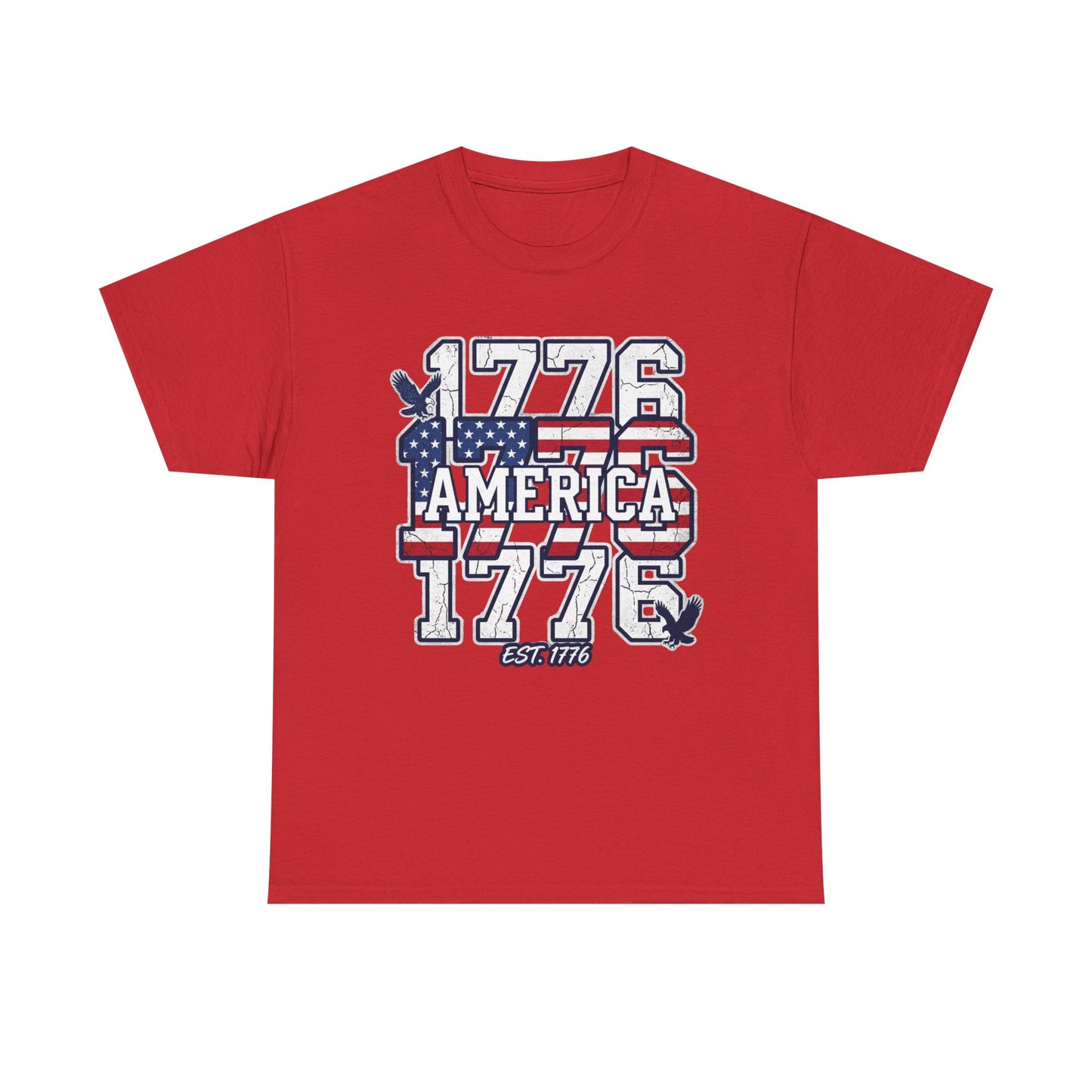 1776 America Vintage Flag Tee | Patriotic Independence Day Shirt