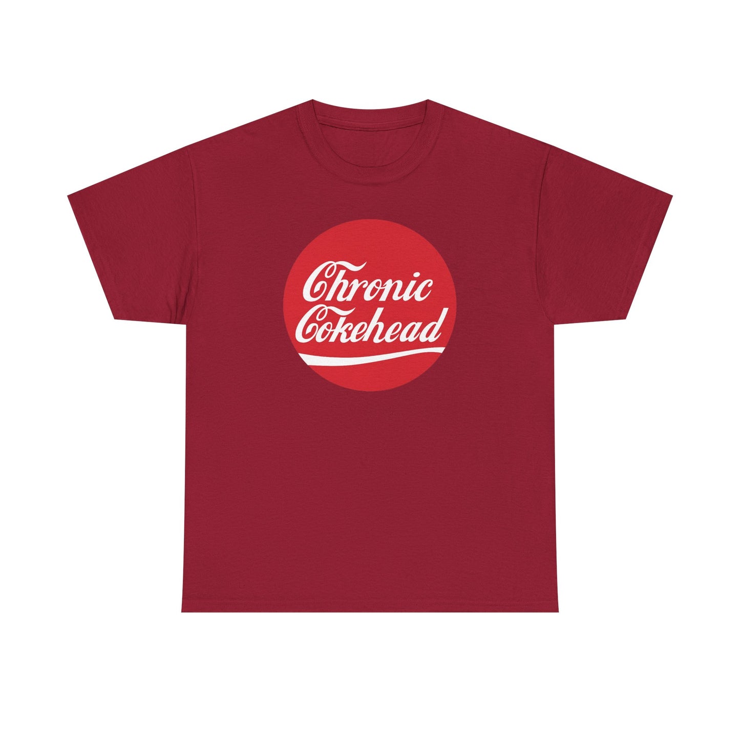 T-Shirt, Chronic Cokehead Unisex Heavy Cotton Tee, Coca Cola Parody, Funny Graphic Tee, Casual Wear, Gift for Him, Unique T-Shirt, Humor Apparel