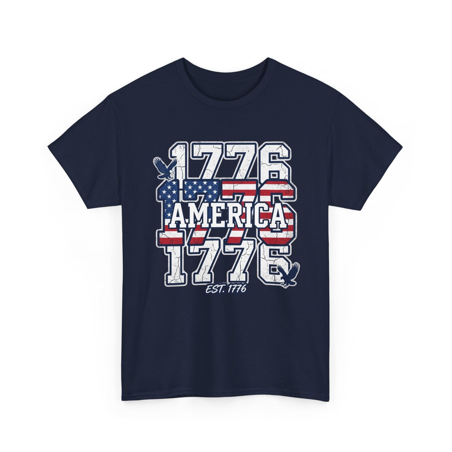 1776 America Vintage Flag Tee | Patriotic Independence Day Shirt