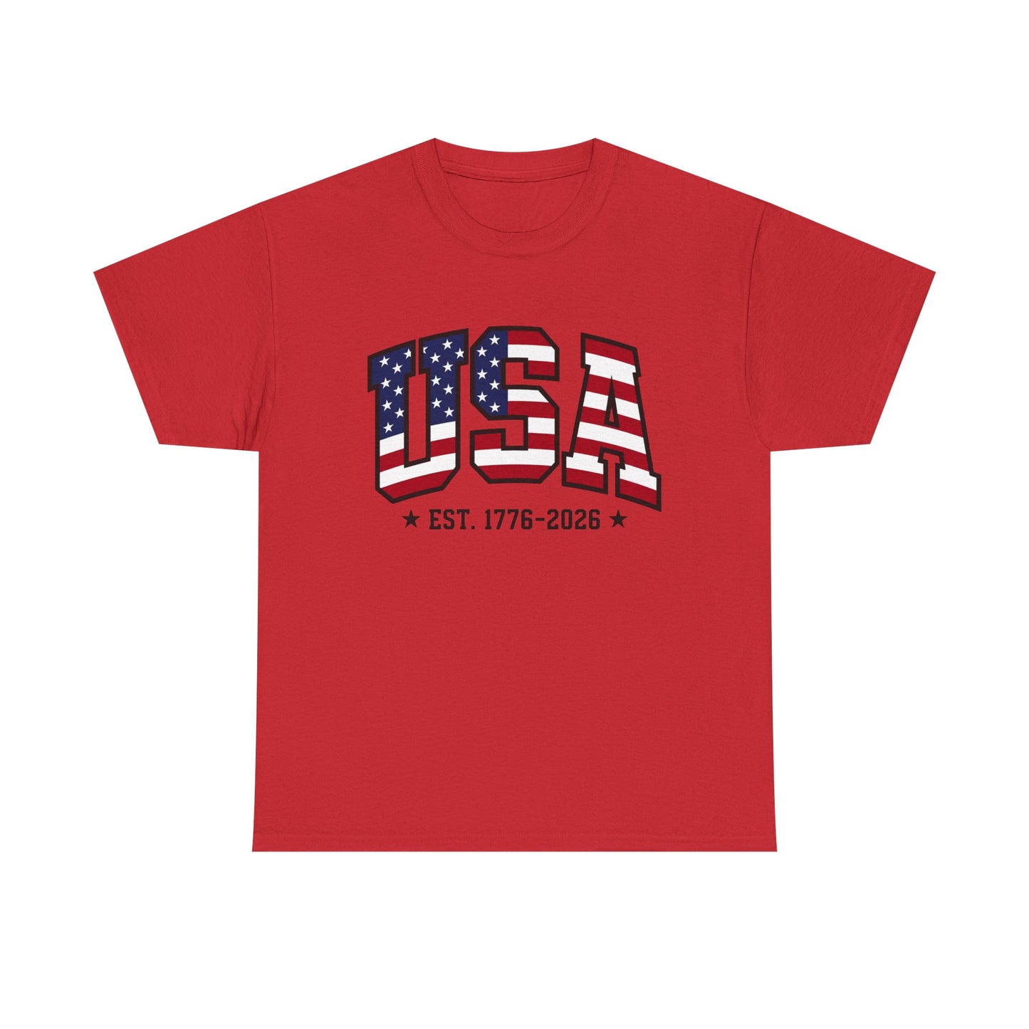 USA Letters T-Shirt | EST. 1776-2026 Patriotic Tee