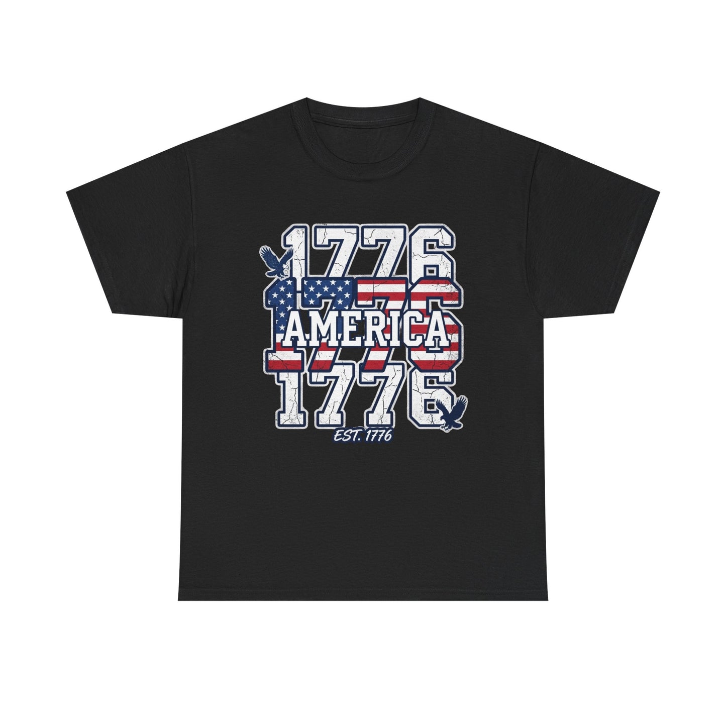 1776 America Vintage Flag Tee | Patriotic Independence Day Shirt