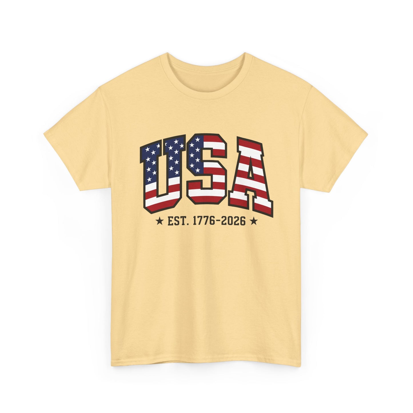 USA Letters T-Shirt | EST. 1776-2026 Patriotic Tee