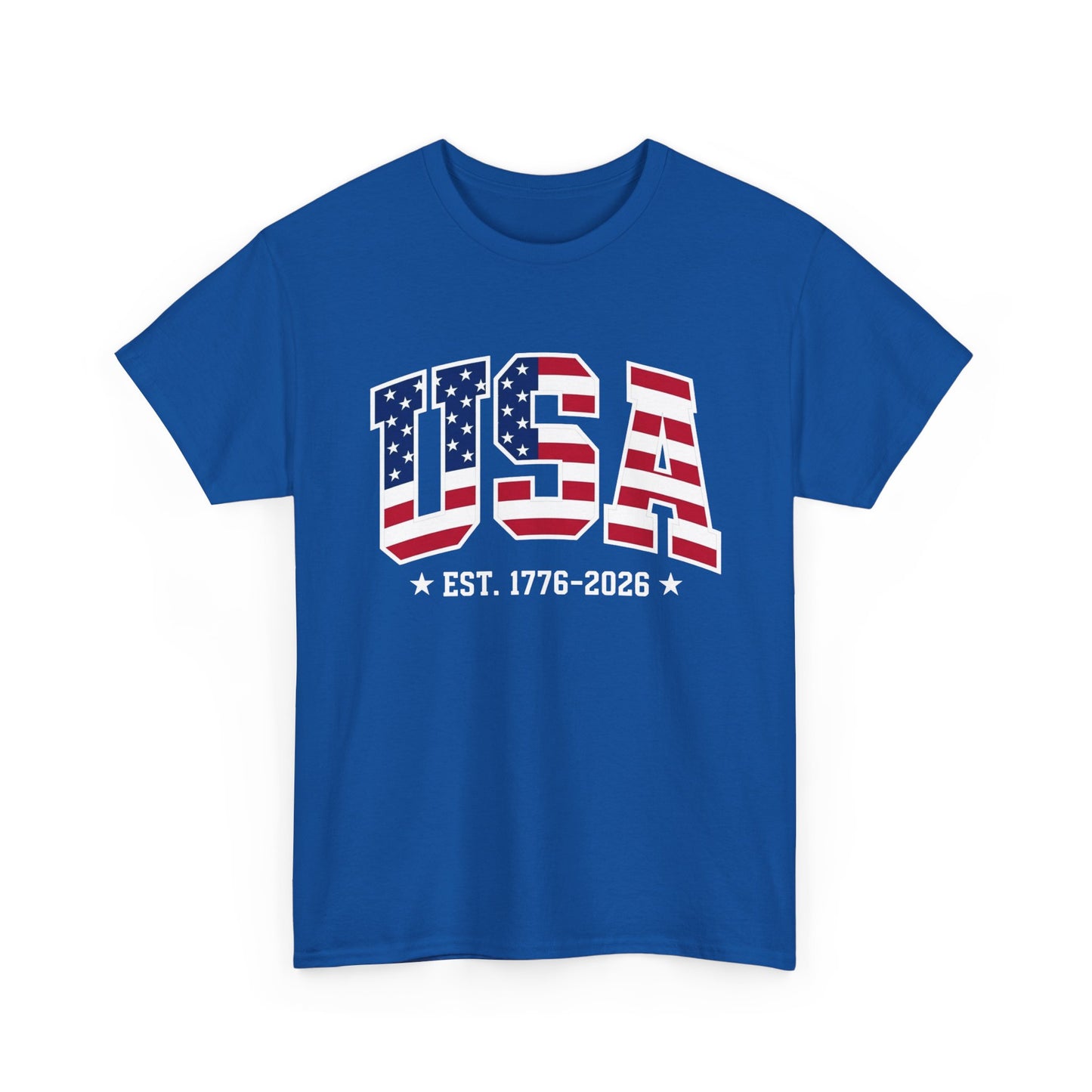 USA Letters T-Shirt | EST. 1776-2026 Patriotic Tee