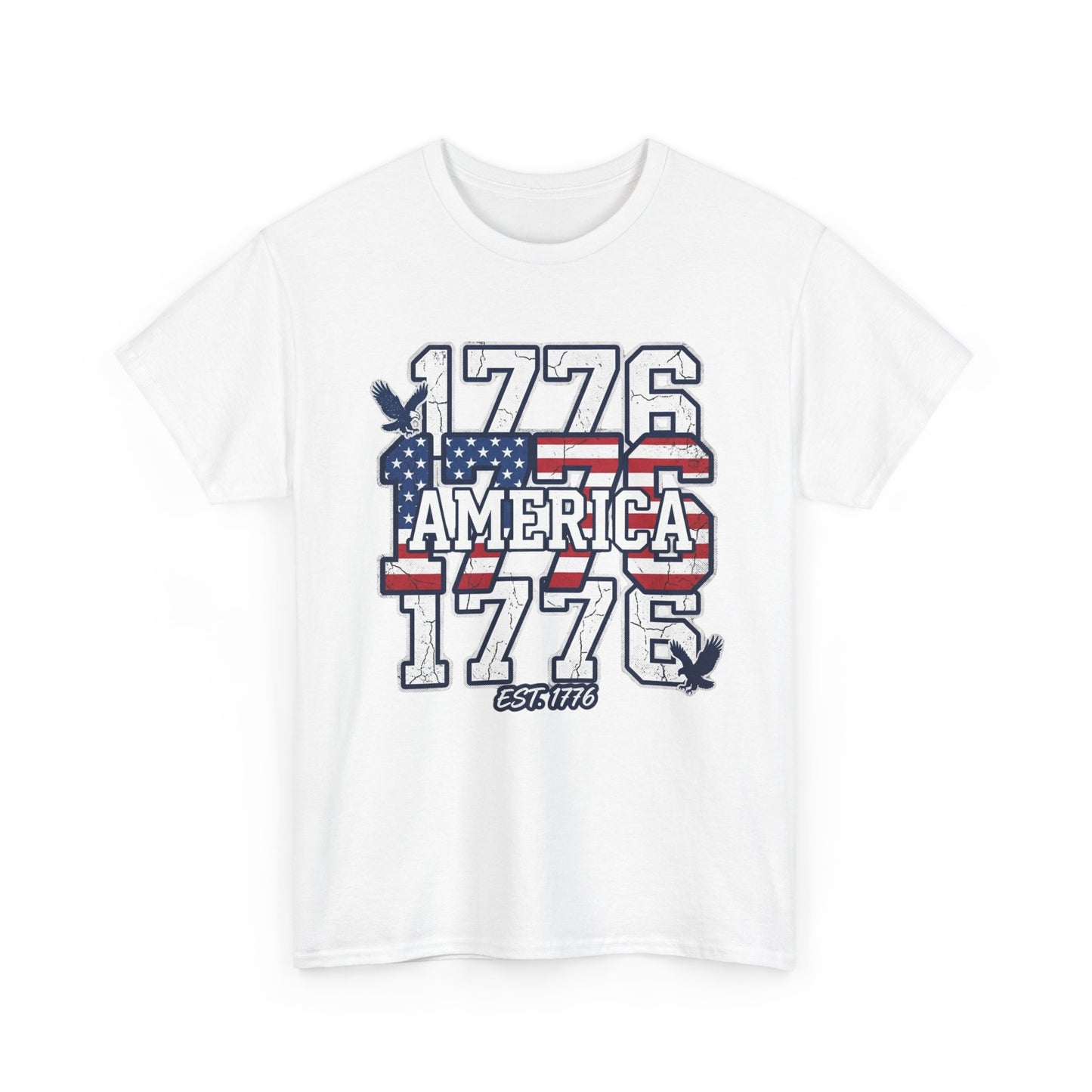 1776 America Vintage Flag Tee | Patriotic Independence Day Shirt