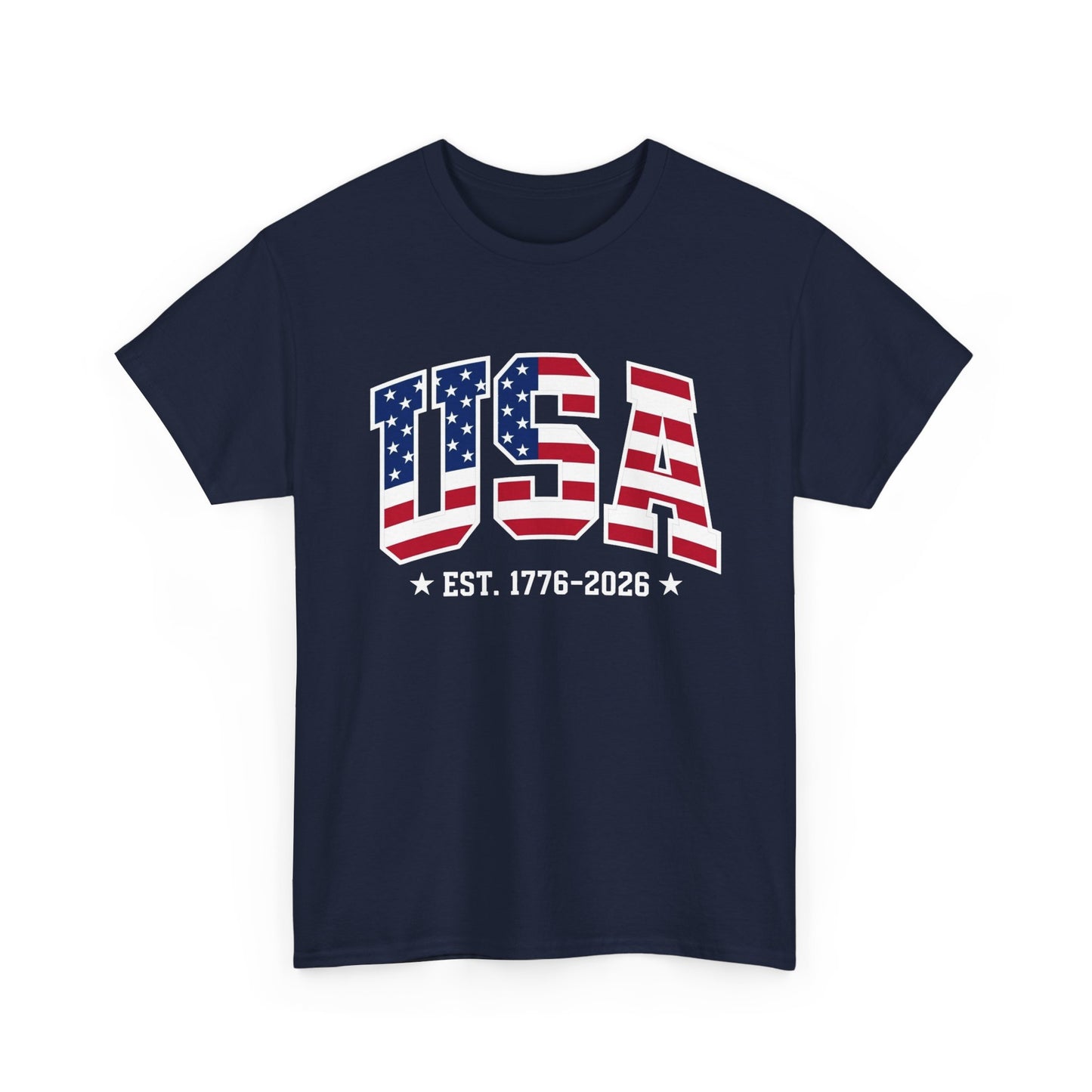 USA Letters T-Shirt | EST. 1776-2026 Patriotic Tee