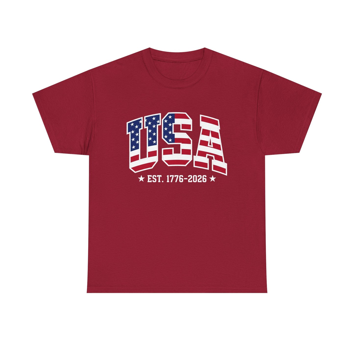 USA Letters T-Shirt | EST. 1776-2026 Patriotic Tee