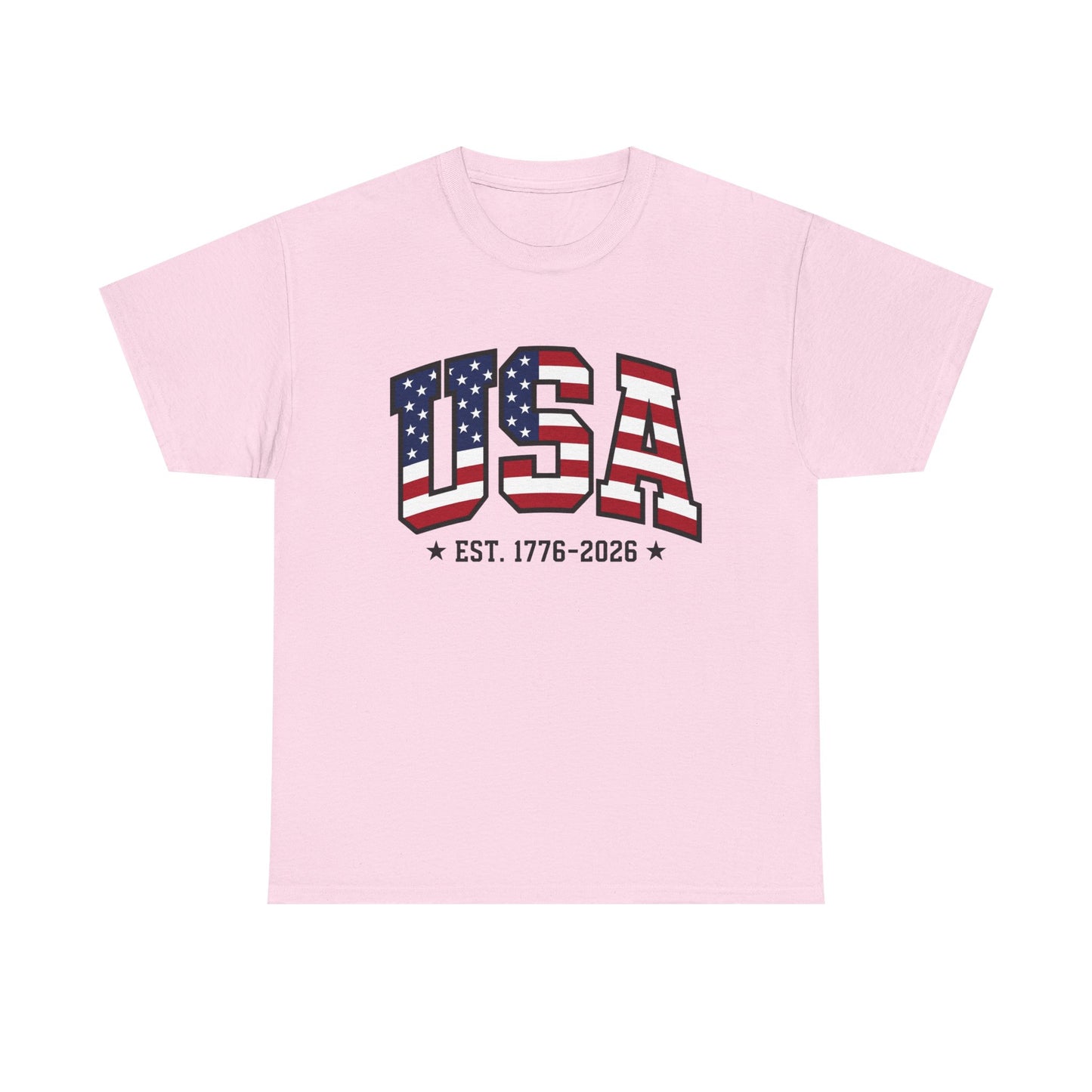 USA Letters T-Shirt | EST. 1776-2026 Patriotic Tee