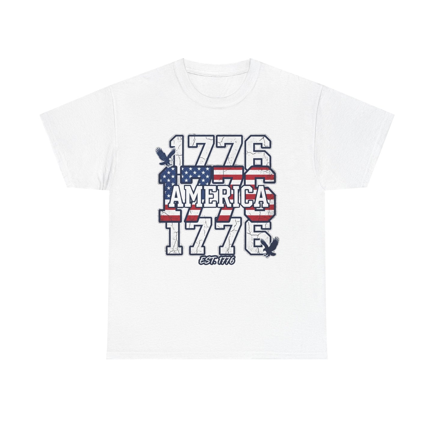 1776 America Vintage Flag Tee | Patriotic Independence Day Shirt