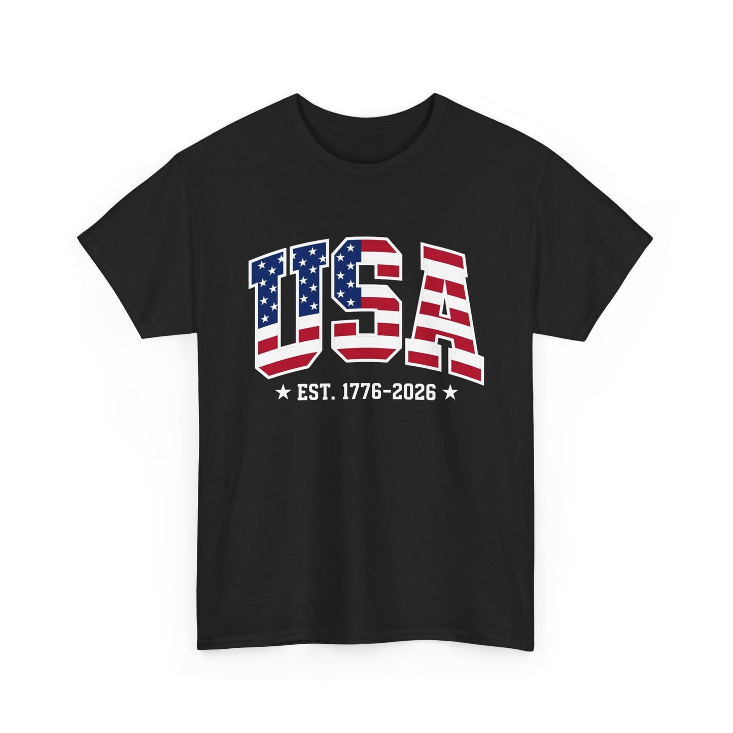 USA Letters T-Shirt | EST. 1776-2026 Patriotic Tee