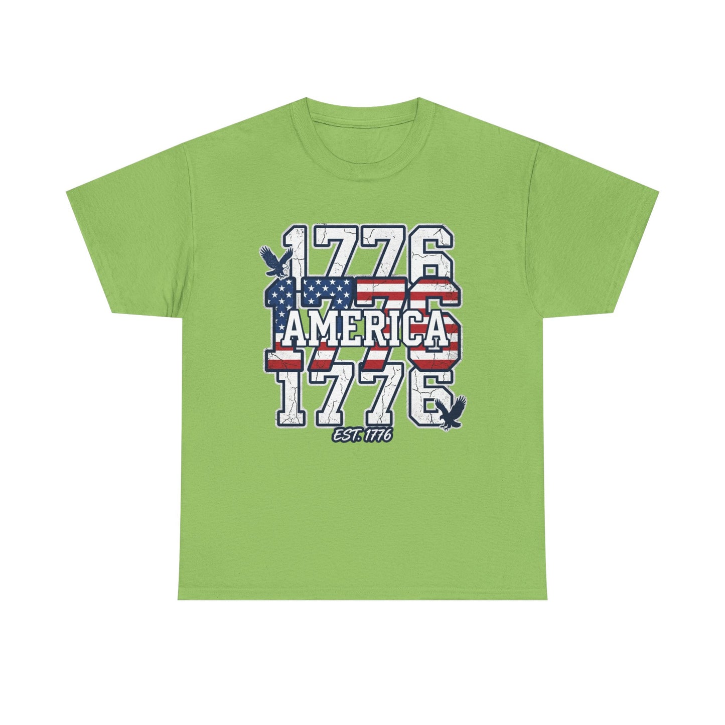 1776 America Vintage Flag Tee | Patriotic Independence Day Shirt