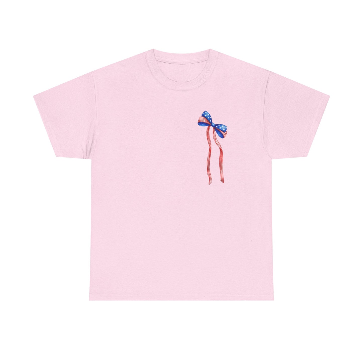 Land of the Free Because of the Brave T-Shirt | Patriotic Ribbon Design