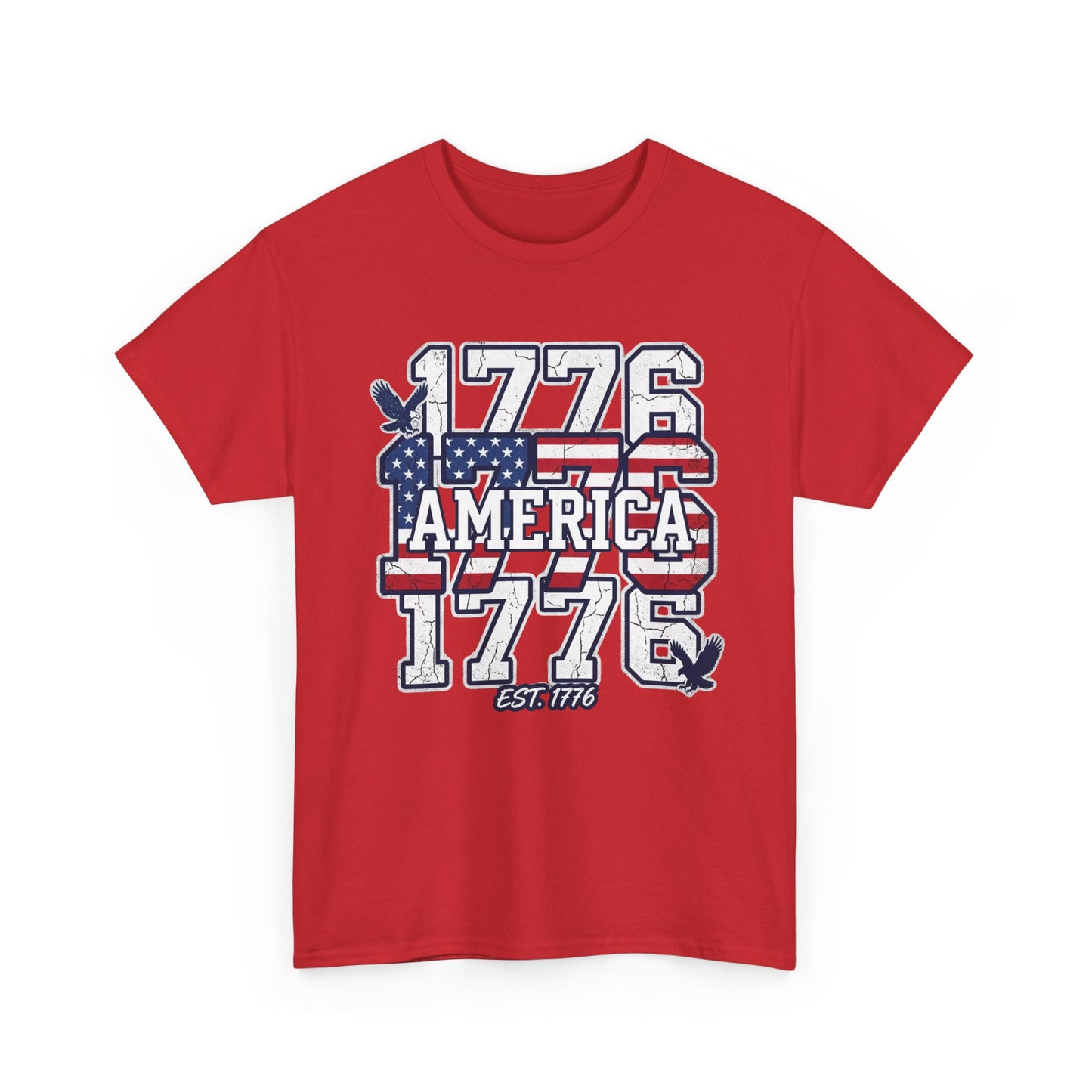 1776 America Vintage Flag Tee | Patriotic Independence Day Shirt